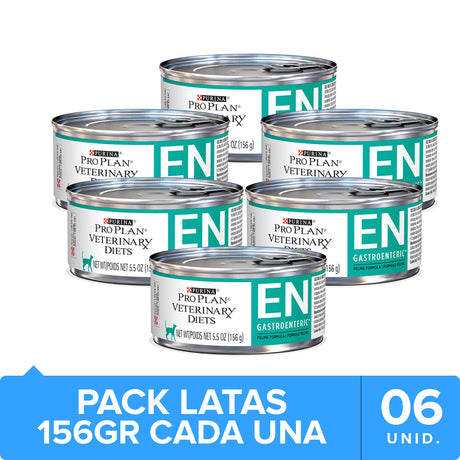 Purina Pro Plan En Gastroenteric Felino Lata 156Gr Pack 6 Unidades