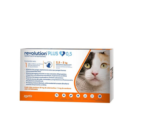Pipetas Antipulgas para Gatos Revolution Plus Para Gatos 0 5Ml 2 5 A 5 Kg