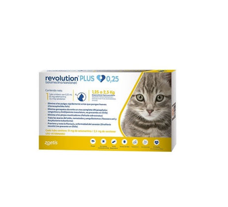 Mundo para Gatos Revolution Plus Para Gatos 0 25Ml 1 25 A 2 5 Kg