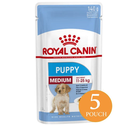 Royal Canin Medium Puppy Pouch 140Gr X 5 Unidades
