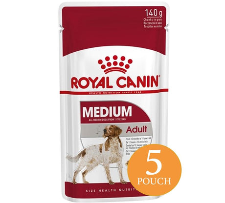 Royal Canin Medium Adulto Pouch 140Gr X 5 Unidades