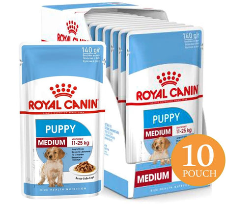 Royal Canin Medium Puppy Pouch Pack 10 Unidades