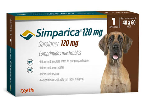Productos Simparica 40 A 60Kg 1 Comprimido