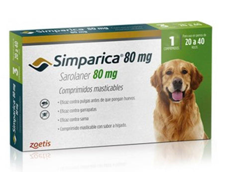 Productos Simparica 20 A 40Kg 1 Comprimido