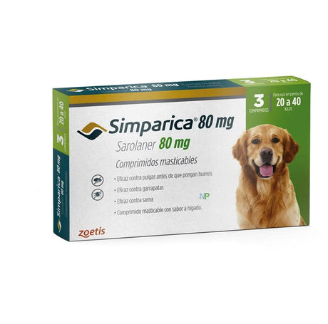 Productos Simparica 20 A 40Kg 3 Comprimidos