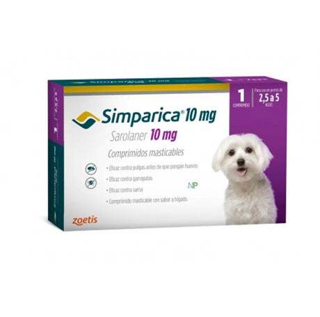 Productos Simparica 2 5 A 5Kg 1 Comprimido
