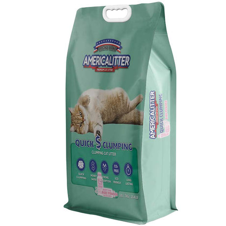 Arenas para Gatos Arena America Litter Quick Clumping Talco Bebe 7Kg