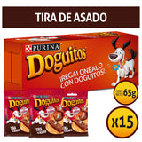  Snacks Para Perros Doguitos® Tira De Asado 65Gr Pack 15 Unidades