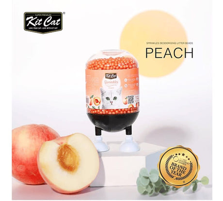 Kit Cat Sprinkles Perlas Perfumadas Para Arena De Gato Aroma Durazno 240Gr
