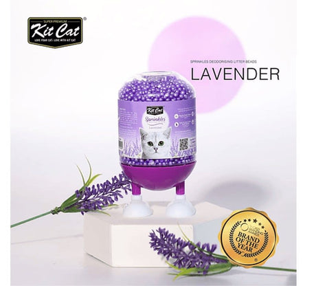 Kit Cat Sprinkles Perlas Perfumadas Para Arena De Gato Aroma Lavanda 240Gr