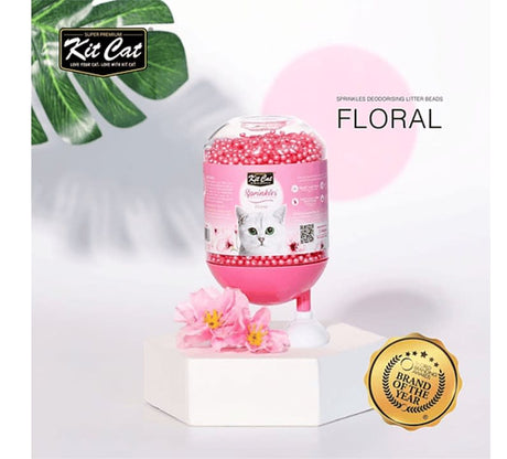 Kit Cat Sprinkles Perlas Perfumadas Para Arena De Gato Aroma Floral 240Gr