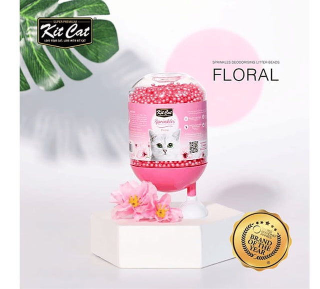 Kit Cat Sprinkles Perlas Perfumadas Para Arena De Gato Aroma Floral 240Gr