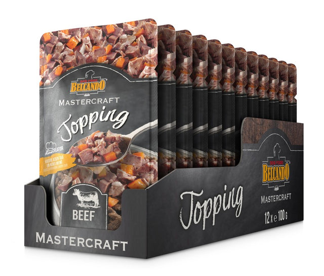  BELCANDO Mastercraft Topping Ternera con Zanahorias 100 g – Pack 12 unidades