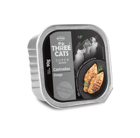 Three Cats Pate De Pollo Gatos Castrados 90Gr