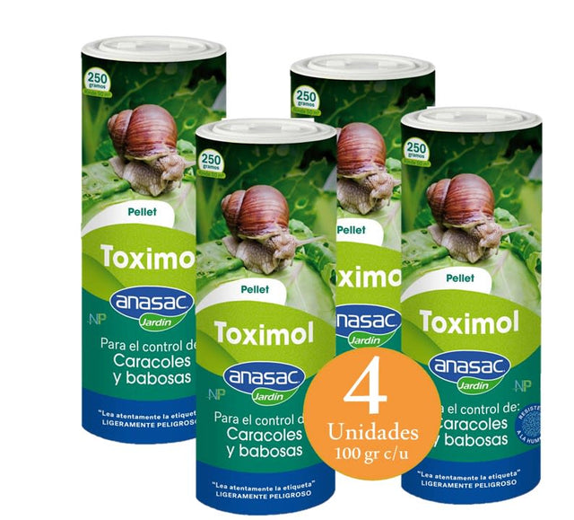  Anasac Jardin Toximol Pellet Control Babosas Y Caracoles 100Gr X 4 Unidades