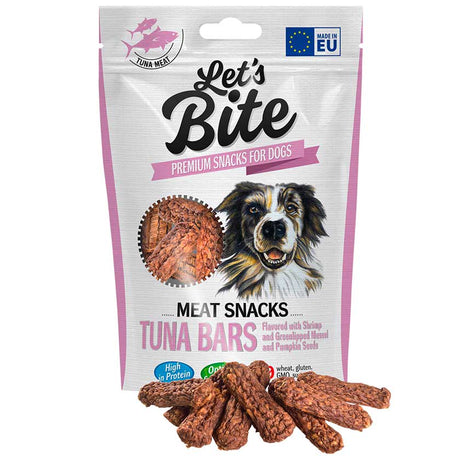 Alimento para Perros Lets Bite Meat Snacks Tuna Bars 80Gr