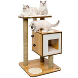 Vesper Furniture V Base Walnut Rascador Para Gatos