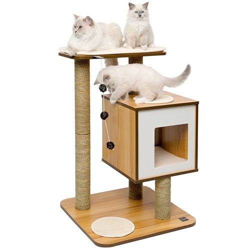 Vesper Furniture V Base Walnut Rascador Para Gatos