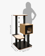  Vesper Furniture V High Negro Rascador Para Gatos