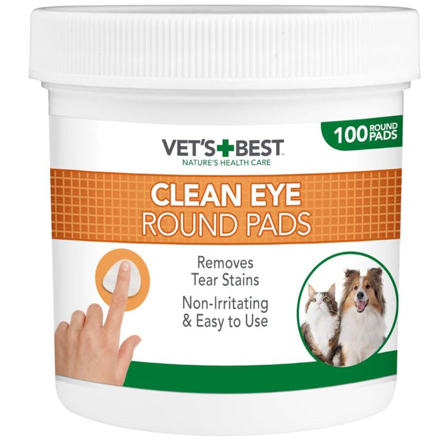 Vets Best Clean Eye Round Pads 100 Unidades