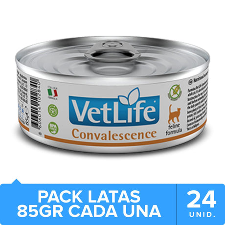 Mundo para Gatos Vet Life Cat Convalescence Lata 85Gr Pack 24 Unidades