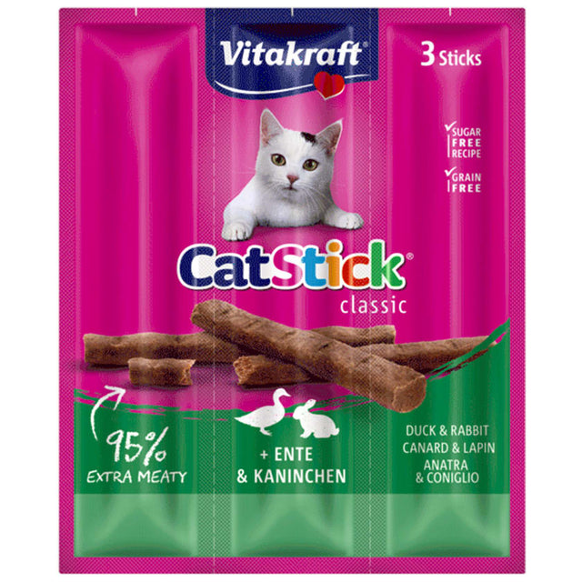 Vitakraft Cat Stick Classic Conejo Y Pato 18Gr