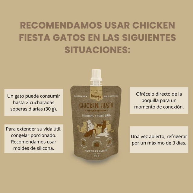 Winga Chicken Fiesta Snack Para Gatos 90Gr