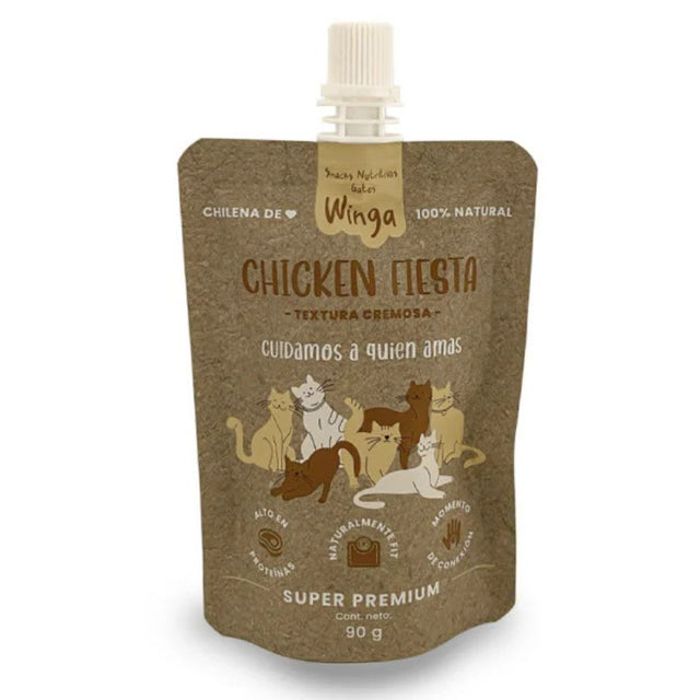 Winga Chicken Fiesta Snack Para Gatos 90Gr