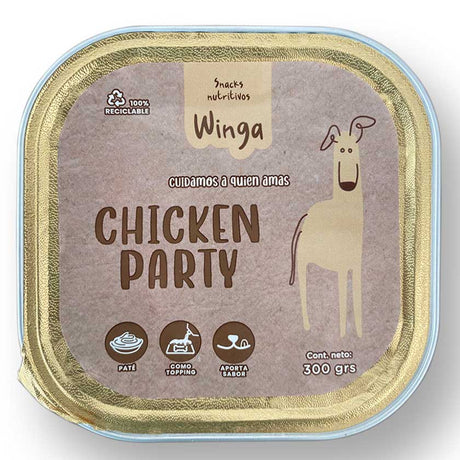 Winga Chicken Party 300Gr Snack Para Perros