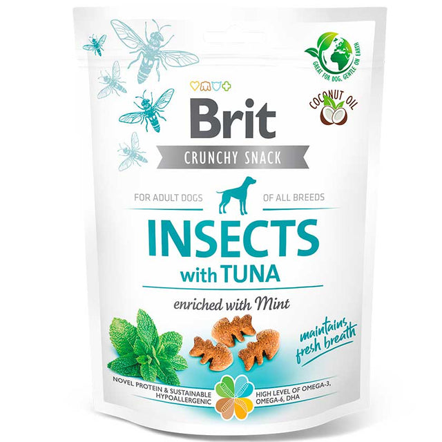  Snack Brit Care Dog Crunchy Insects With Tuna 200Gr