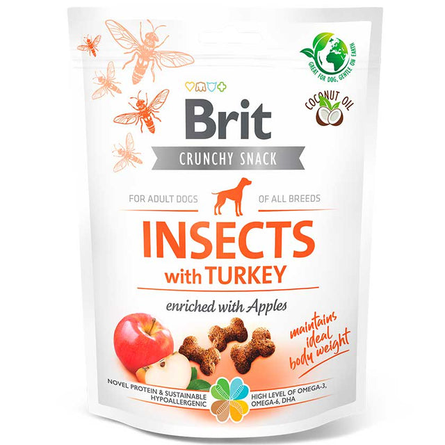  Snack Brit Care Dog Crunchy Insects With Turkey 200Gr