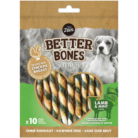 Zeus Better Bones Palitos Cordero Y Menta 10 Unidades 114Gr
